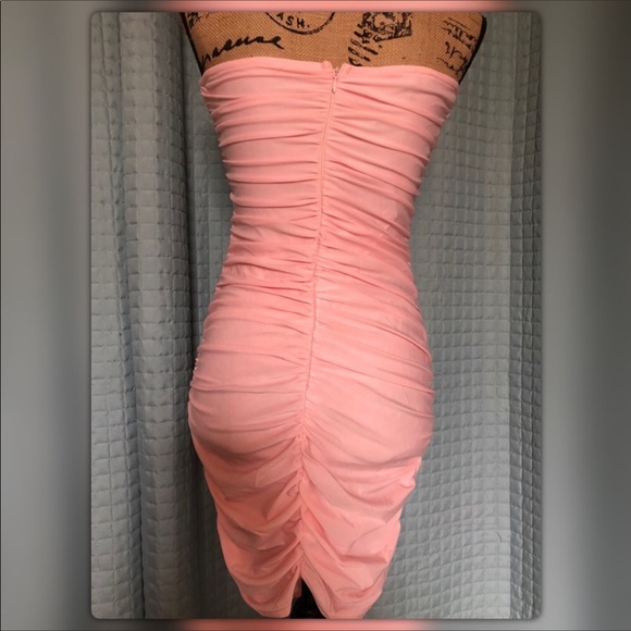 Strapless Ruched Bodycon Dress - Picture 8 of 8